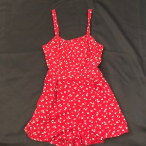 flower open back romper